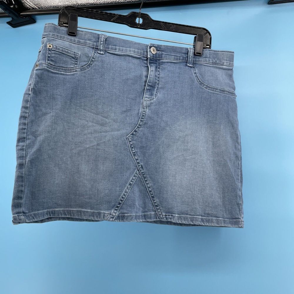 Arizona Jean Co. Denim‎ Skirt Girls Youth Sz 20 1/2 Cotton Blend Blue Jean Mini